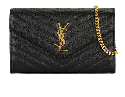 Chevron WOC, &pound;750, Handbags, Black, Leather, Front view